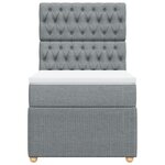 vidaXL Sommier à lattes de lit et matelas Gris clair 90x190 cm Tissu