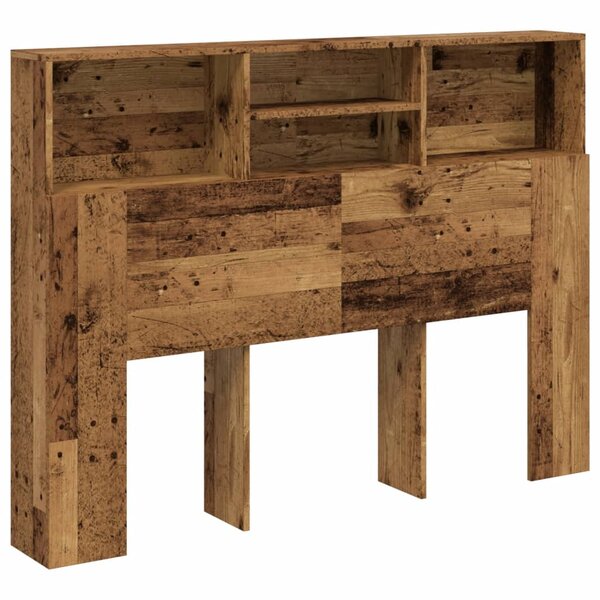 vidaXL Armoire de tête de lit vieux bois 140x19x103 5 cm