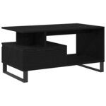 Table basse vidaXL en chêne noir 90x49x45 cm en bois d'ingénierie