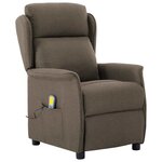 vidaXL Chaise de massage Taupe 67.5 x 93.5 x 101.5 cm tissu