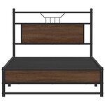 vidaXL Cadre de lit sans matelas chêne marron 107x203 cm