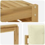vidaXL Ensemble de canapés d'extérieur 5 pc Blanc et crème