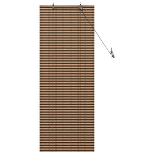 vidaXL Store de Fenêtre Géométrique Marron 60 x 160 cm Bambou