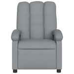 vidaXL Fauteuil inclinable de massage gris clair tissu