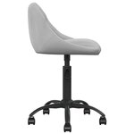Chaise fauteuil siège de bureau informatique étude clairvelours gris 02_0024024