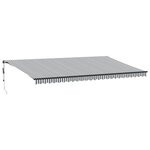 vidaXL Auvent rétractable automatique anthracite et blanc 600x350 cm