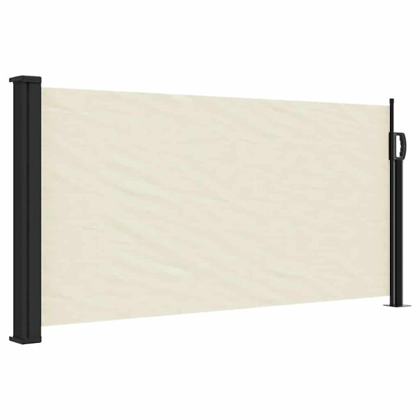 vidaXL Auvent latéral rétractable crème 100x500 cm