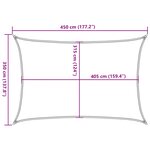 vidaXL Voile d'ombrage 160 g/m² Anthracite 3 5x4 5 m PEHD