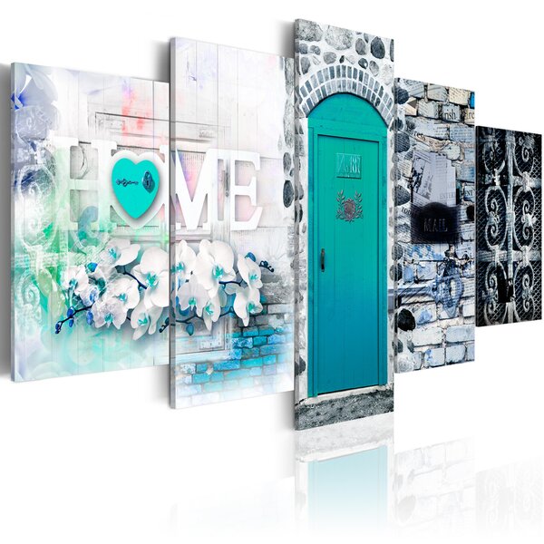 Tableau - retro home l x h en cm 100x50