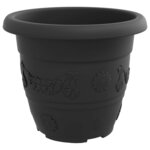 vidaXL Pots de plantes 24 Pièces Noir Ø 26 x 21.5 cm Plastique