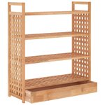 vidaXL Meuble à chaussures avec tiroir 70x27x81cm Bois massif de noyer