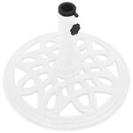 vidaXL Socle de parasol Blanc 40x40x32 cm Fonte