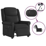 vidaXL Fauteuil inclinable électrique Noir brillant Similicuir
