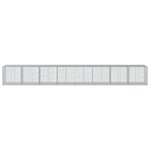 vidaXL Panier gabion avec couvercle 800x100x100 cm fer galvanisé