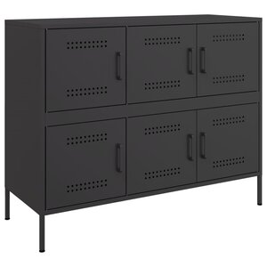 vidaXL Buffet noir 100 5x39x79 cm acier