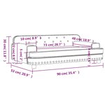 vidaXL Canapé pour enfants rose 90x53x30 cm velours