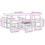vidaXL Ensemble de canapés d'extérieur 7 pc Blanc et Beige