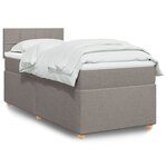 vidaXL Sommier à lattes de lit avec matelas Taupe 80x200 cm Tissu