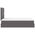 VidaXL Cadre de lit ottoman avec matelas gris 120x190 cm similicuir