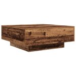 vidaXL Table Basse Bois vieilli Bleu 80 x 80 x 31 cm Bois d'ingénierie