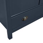 vidaXL Garde-robe à 3 portes Hill Gris 127x50x170 cm Pin solide