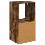 vidaXL Table de chevet avec tiroir 2 Pièces Chêne fumé 35 x 32 x 68 5 cm