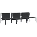 vidaXL Mobilier de jardin avec coussin 3 Pièces Anthracite Acier