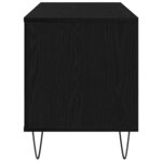vidaXL Meuble à vinyles Chêne noir 100 x 38 x 48 cm Bois d'ingénierie