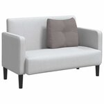 vidaXL Coussin de Dos Taupe 60 x 24 x 50 cm tissu