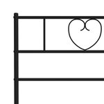 vidaXL Cadre de lit métal avec tête de lit/pied de lit noir 183x213 cm