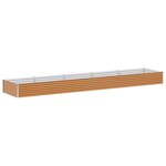 vidaXL Jardinière surélevée 485 x 100 x 36 cm Acier galvanisé