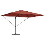 vidaXL Parasol Terre cuite 352 x 251 x 265 cm Polyester et Aluminium