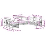 vidaXL Ensemble de canapés d'extérieur 9 pc Naturel et Beige