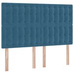 vidaXL Lit avec rangement et matelas Bleu foncé 140 x 190 cm Velours