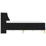 vidaXL Cadre de lit avec matelas Noir 120 x 190 cm Polyester
