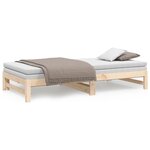 vidaXL Lit coulissant 2x(100x200) cm Bois de pin massif