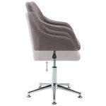 vidaXL Chaises pivotantes à manger lot de 4 taupe tissu