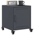 vidaXL Table de chevet anthracite 36x39x43 5 cm acier