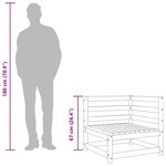 vidaXL Canapés d'angle de jardin 2 Pièces blanc bois de pin massif