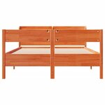vidaXL Cadre de lit sans matelas cire marron 160x200cm bois pin massif