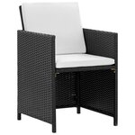 Salon de jardin meuble d'extérieur ensemble de mobilier 13 pièces avec coussins résine tressée noir 02_0015783