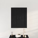 vidaXL Armoire Noire Chêne 69 5x34x90 cm Bois Aggloméré