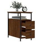 vidaXL Tables de chevet 2Pièces chêne marron 30x60x60cm bois d'ingénierie