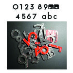 Numéro 0 - Numéro adhésif pour boîtes aux lettres- Pierre véritable 50 mm Galibot