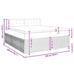 vidaXL Sommier à lattes de lit avec matelas Crème 180x200 cm Tissu
