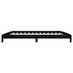 vidaXL Lit empilable sans matelas noir 90x200 cm bois de pin massif