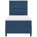 vidaXL Lit à ressorts avec matelas Bleu 90 x 200 cm tissu