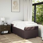 vidaXL Sommier à lattes de lit avec matelas Marron foncé 100x200 cm