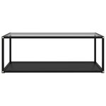 vidaXL Table basse Transparent et noir 100x50x35 cm Verre trempé