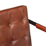 vidaXL Canapé à 3 places Marron Cuir de chèvre véritable